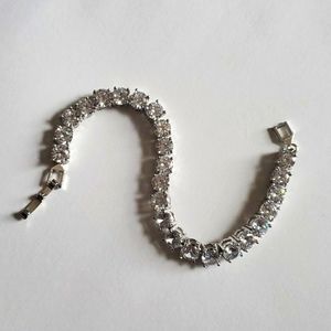 🤍 Silver crystal tennis bracelet 🤍
